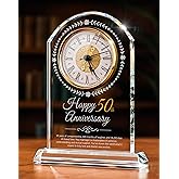 Sttokilly 50th Wedding Anniversary Crystal Quartz Clock,50 Years of Marriage Gift,Happy Golden Anniversary Decoration Gift,for Parents,Grandparents,Couple