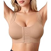 BRABIC Front Closure Post Surgery Compression Bras for Women Mastectomy Bra with Adjustable Straps Wirefree Bra