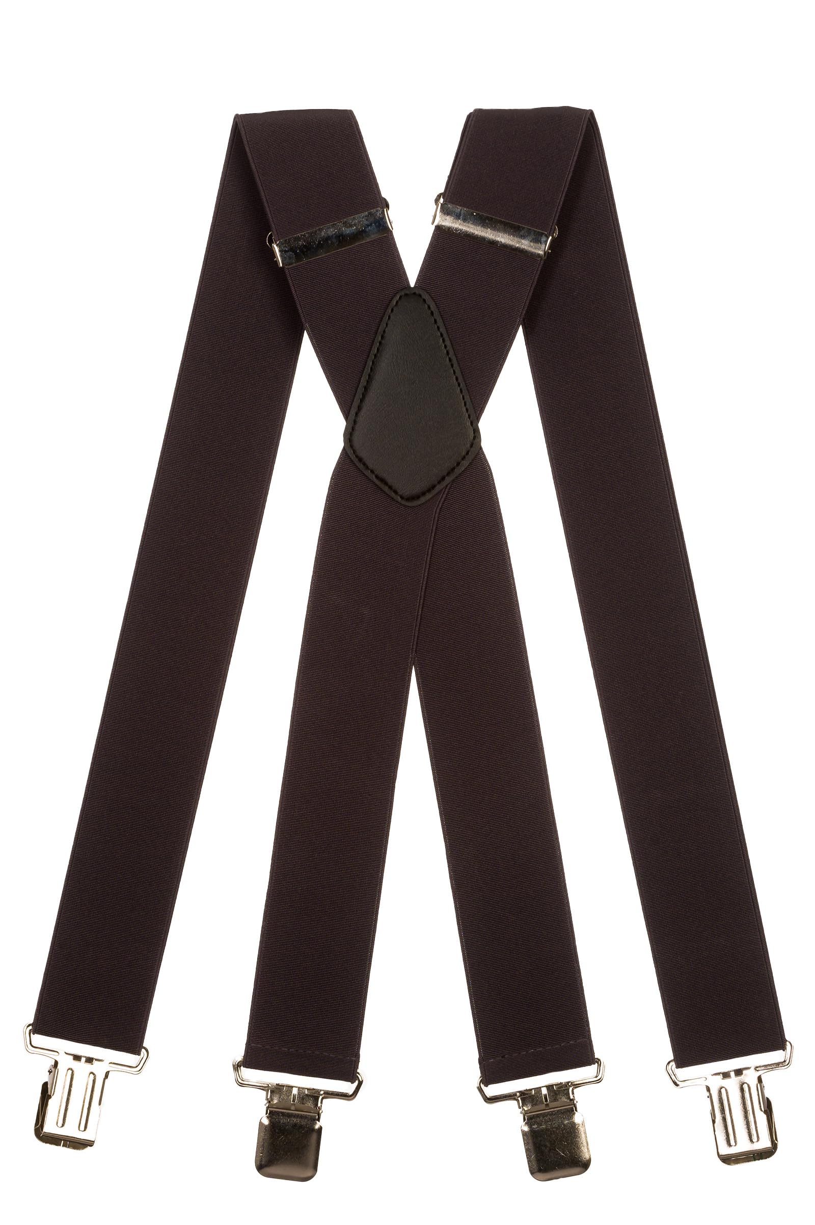 Olata Men’s Braces/Suspenders with Heavy Duty X-Shape Design and Extra Wide Straps - 5cm. Dark Grey