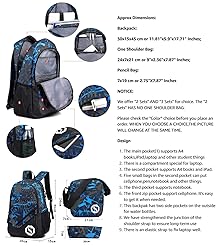 JiaYou Boy 20L Fashion School Bag Backpack with