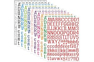 SXDMHYB 2772Pcs Letter Stickers 22 Sheets 1 Inches Alphabet Number Stickers Self Adhesive Sticker Vinyl Stickers,for Notebook,Classrooms, Labels, Scrapbooking Crafts(Multiple Colors)