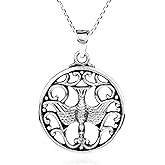 AeraVida Peace Dove Holy Spirit .925 Sterling Silver Pendant Necklace | Symbolic Silver Jewelry | Dove Pendant Necklace