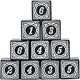 SmartDealsPro 10-Pack D6 Six Sides 16mm Dice Die for DND MTG PRG Wow Table Game Math Teaching (White Letter)