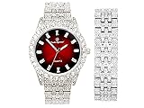 Mens Watch w/Matching Iced Rolly Hip Hop Bracelet