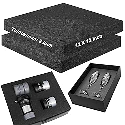2 Pcs Polyurethane Foam Sheet,12x12x2 Inch Cuttable