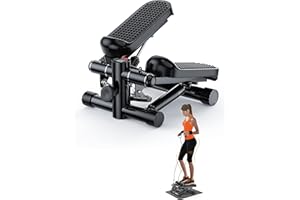 KitGody Mini Portable Stair Stepper 330 lb Capacity, Workout Stepper Machine for Exercise at Home, Step Machine with Resistance Bands