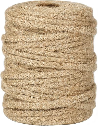 tenn well 5mm Jute Twine 30M Braided Garden Rope Brown