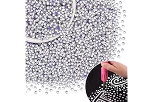 TINKRSTUFF 8000Pcs Hotfix Rhinestones for Clothing, Clear SS10 Iron On Flatback Glass Gems, Bedazzler Crystals Rhinestones for Crafting Clothes Hats Shoes Fabric Bedazzling Decor Nail Art