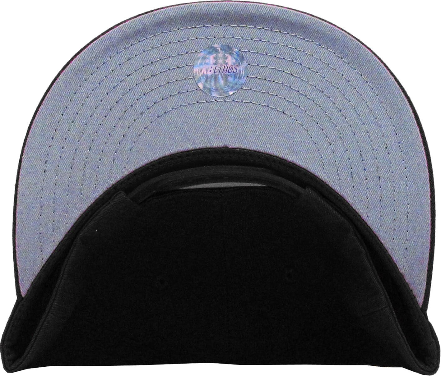 KNW-1467 BLK Cotton Snapback Solid Blank Cap Baseball Hat Flat Brim: Clothing