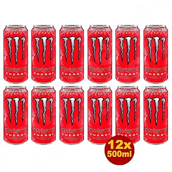 Monster Energy Ultra Red 12x 500ml (Tray / Tablett) - Energie Drink, zuckerfrei, kalorienarm