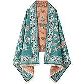 nratto Women's Reversible Pashmina Shawl Wrap for Women Big Scarf Holiday Gifts