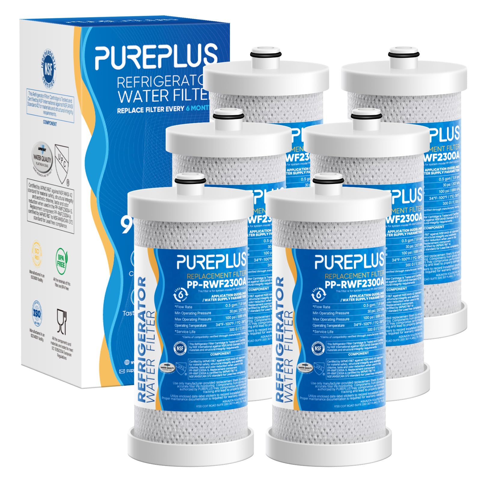 Photo 1 of ***ONLY 3**** PUREPLUS WF1CB Replacement for Frigidaire PureSource WFCB, RG100, NGRG2000, WF284, Kenmore 9910, 469906, 469910, RF100, RWF1030, MPF16135, RWF2300A, BCF84, 9913, 9906 Refrigerator Water Filter, 6Pack