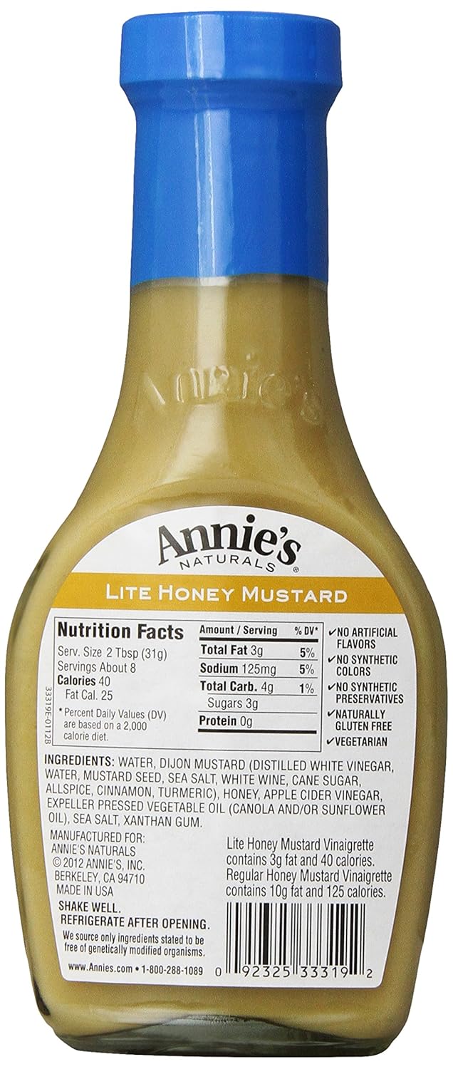 Annies Lite Honey Mustard Dressing Nutrition Runners High Nutrition