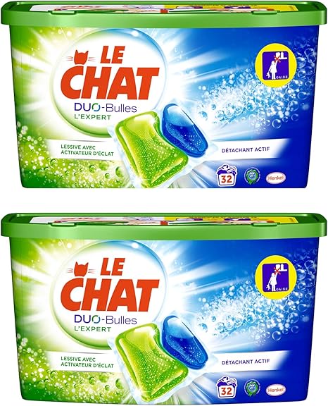 Le Chat Lexpert Duo Bulles Lessive En Capsules 64