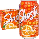 Shasta Orange | 12-Pack of 12oz Cans | Tangy &amp; Sweet Orange Soda | Caffeine-Free | Family Favorite
