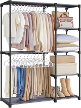 SONGMICS Freestanding Wardrobe 43 x 112 x 165 cm Grey RYG024G02