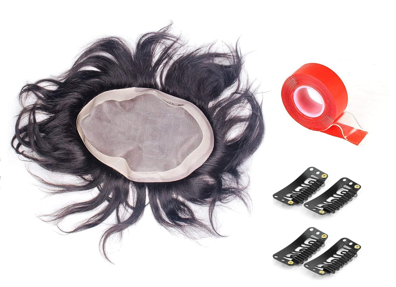 Boxo Human Hair Patch System For Men Hair Toupee For Men With