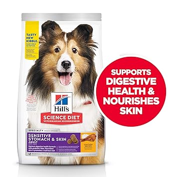 Hill's Science Diet Adult Sensitive Stomach & Skin, Chicken Meal & Barley Recipe Dry Dog Food, 1.8 kg