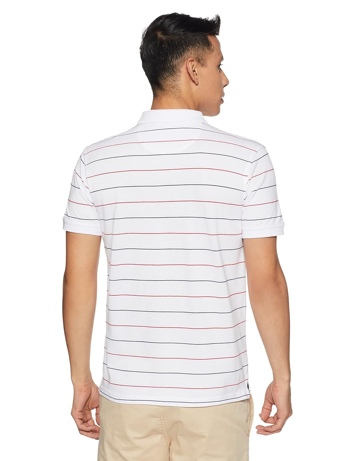 allen solly men's striped regular fit casual shirt