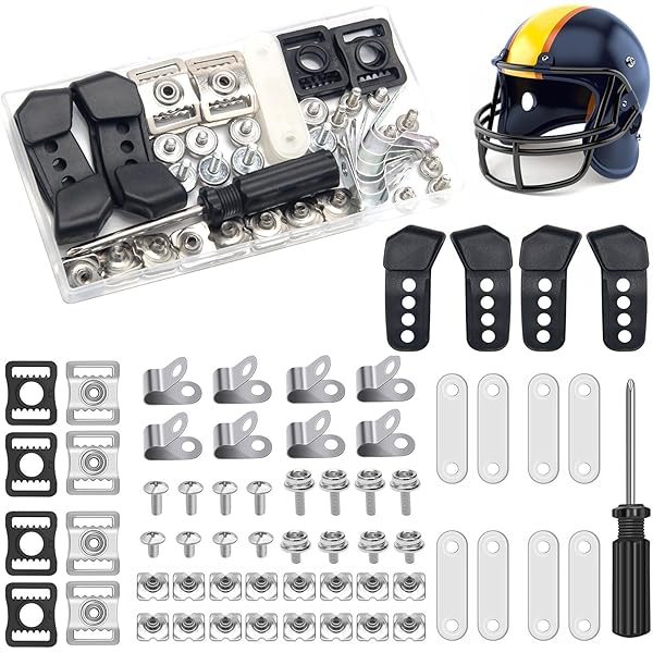 Visiere Hockey 61 Pcs Football Helmet Repair Kits Chin Buckle