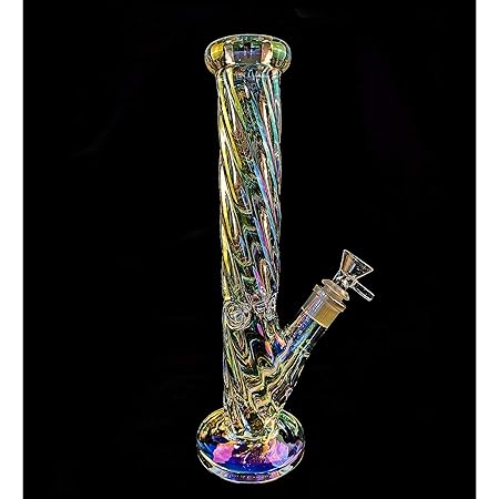 REANICE Glasbong Wasser Räuchern Bong 14.4mm Hoch 30cm Percolator Wasserpfeife Chillum Bubblers