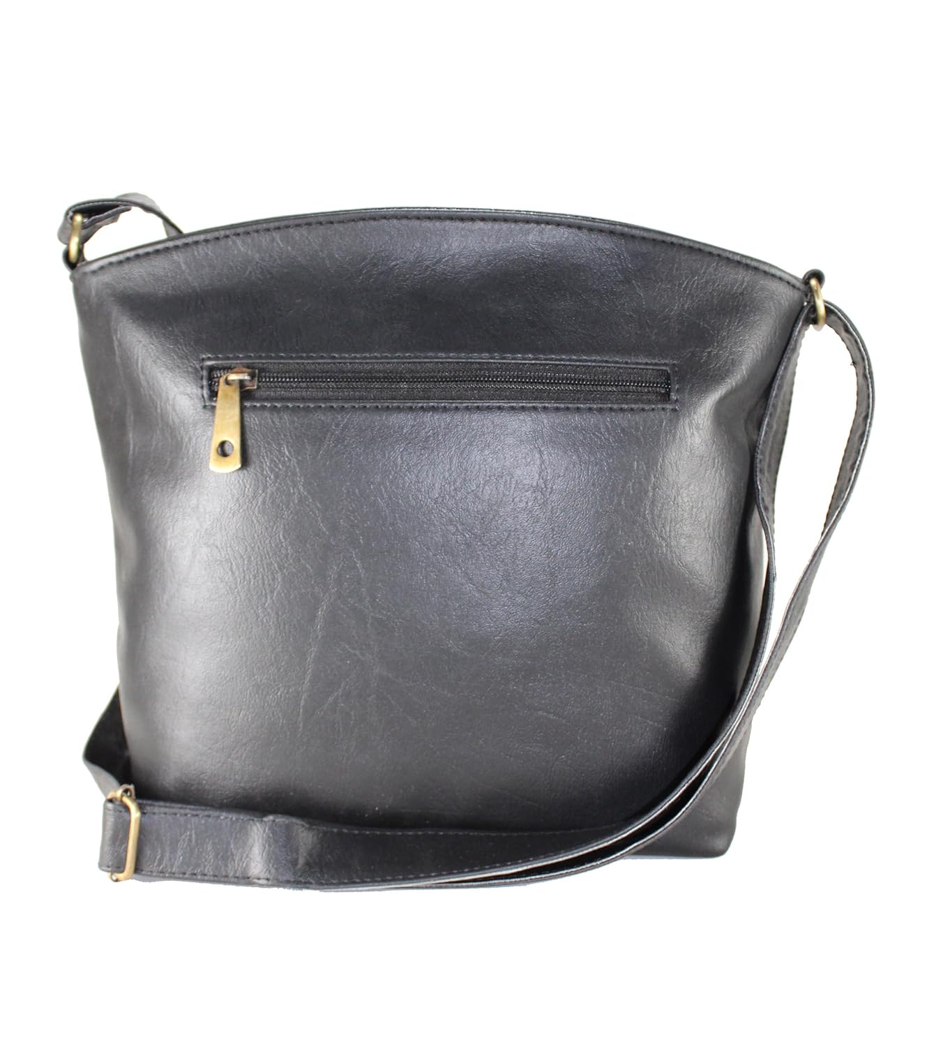 fargo sun'dry pu leather women's & girl's sling shoulder bag (black_fgo-014)