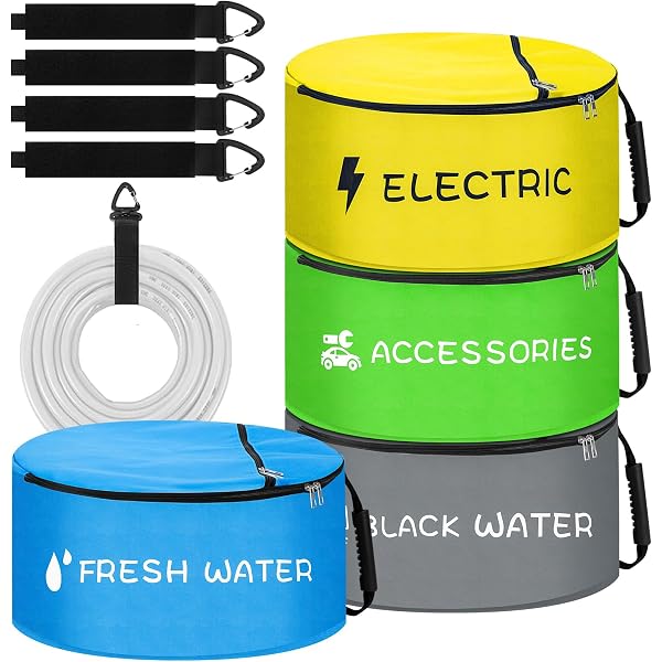 SHINEOFI RV Hose Storage Bag – Durable 600D Oxford Cloth Organizer For Electric Cords, Hoses & Outdoor Tools – Large Capacity, Waterproof, For Garages, Sheds, Camping