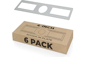 OHLECTRIC 6 Pack – New Construction Mounting Plate for 4 Inch LED Downlight – Slim Steel Rough in Plate/Bracket – Made of Galvanized Steel Recessed LED Light Plate -Slim Light Kit Bracket