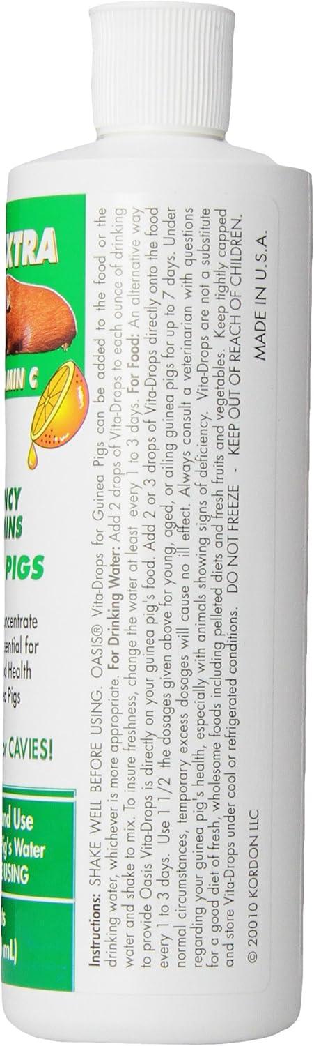 OASIS #80069 Guinea Pig Vita-Drop Vitamins, 16-Ounce liquid multivitamin with Vitamin C : Pet Supplies