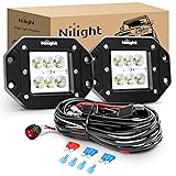 Nilight 2PCS 18W Flood Flush Mount LED Work Light
