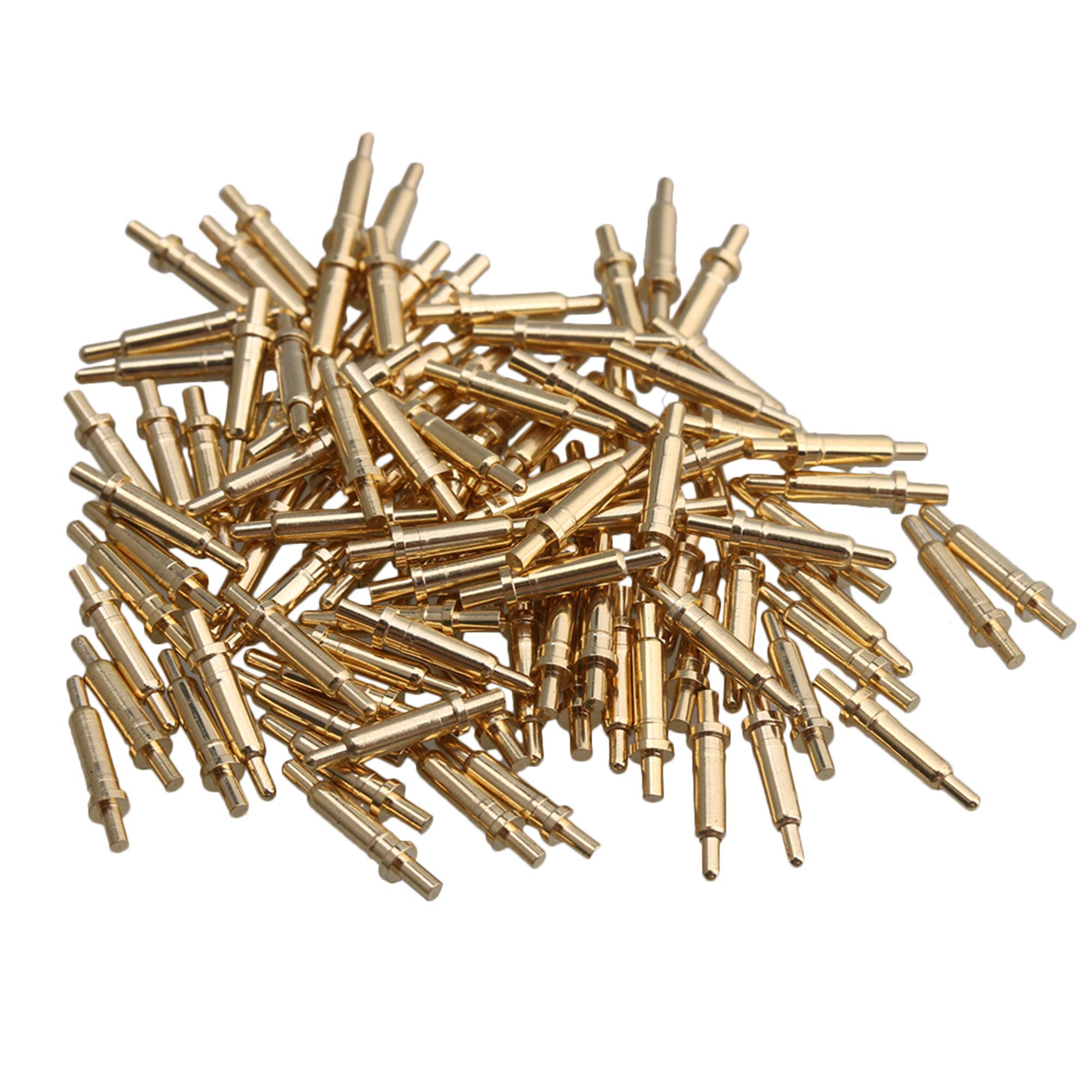 Mxfans Gold-plated Copper Spring Pressure Test Probe Pogo Pin Length 9.5mm Pack of 100