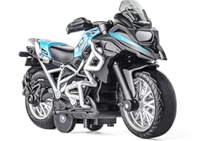 MING YING 66 Diecast Motorcycle Toy - Pull Back Toy Cars with Sound and Light Toy,Motorcycle Toys for Boys,Toys for 3-9 Year Old Boys (Blue)