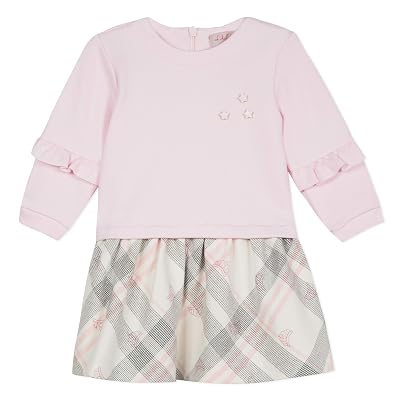 lili gaufrette pink dress Lili Gaufrette - Girls Pink Scuba Jersey Sweatshirt Dress with Ballerinas