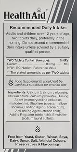 HealthAid Calcium Complete 800mg - 120 Tablets Calcium Supplement view 2