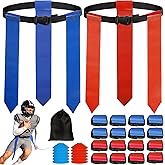Flag Football Belts, Adjustable Flag Football Set with Flags, Cones Flag Football Belts and Flags for Youth Adults Training