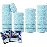 Santa Nope 100 Pcs Windshield Washer Fluid Tablets &ndash; Solid Concentrated Glass Cleaner for Car, Kitchen, Windows &ndash; 1 Tablet Makes 1 Gallon &ndash; Effervescent Wiper Fluid, No Harsh Chemicals