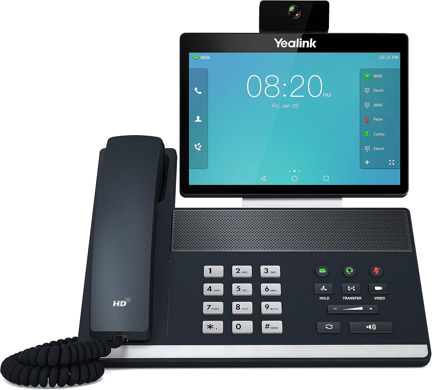 Yealink VP59 Smart Video IP Phone, 16 cuentas VoIP. Pantalla táctil a