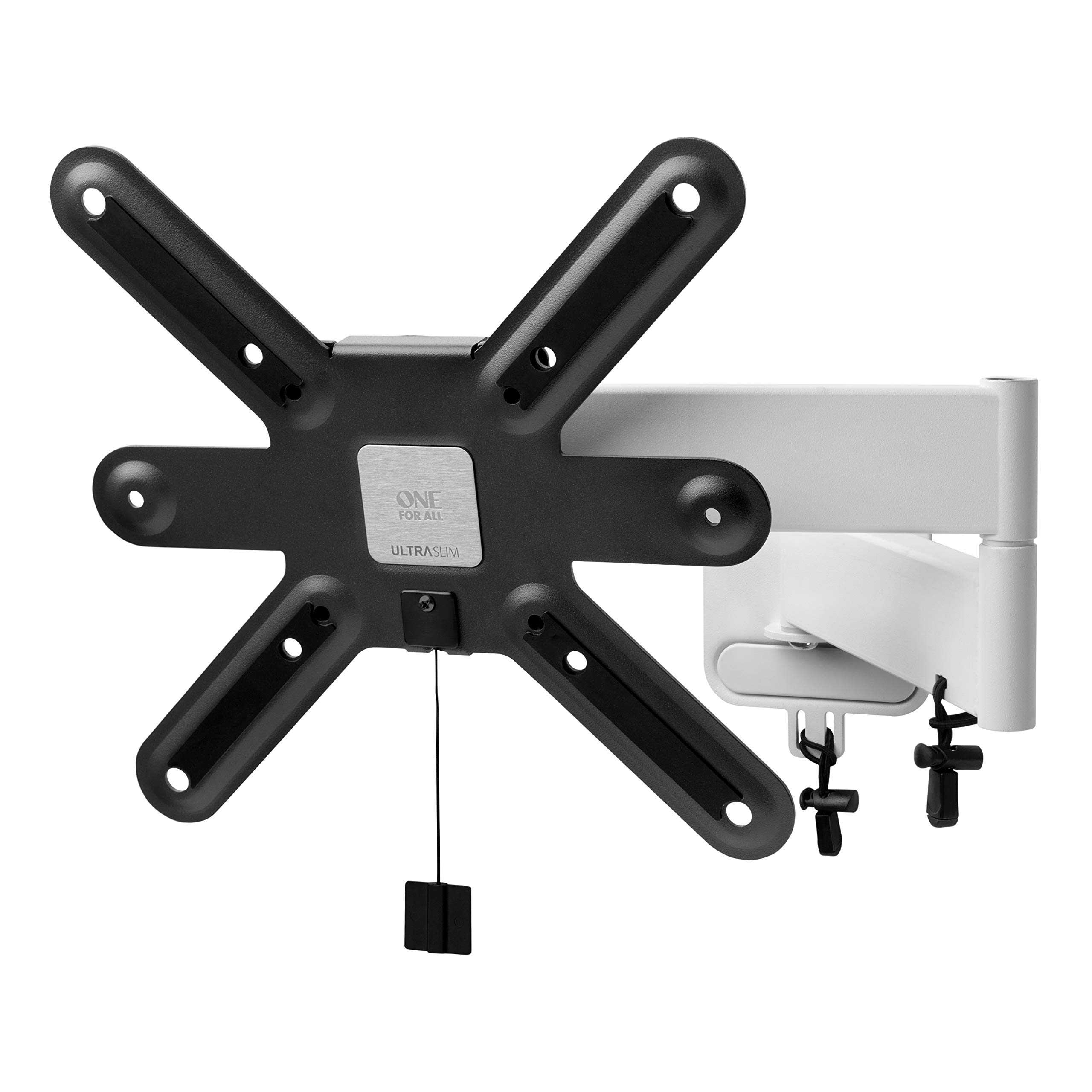 One For All TV Wall Bracket Mount - Screen size 13-43 Inch - For All types of TVs (LED LCD Plasma) - 15° Tilt 180° Swivel Max Weight 25kgs - VESA 75x75 to 200x200 - Free Toolbox app - WM6252