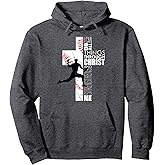 Christian Philippians 4:13 Kids Boys Cross Baseball Pitcher Pullover Hoodie