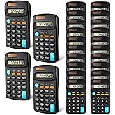 Flutesan 24 Pieces Small Pocket Calculator Bulk, Mini Basic Scientific Calculators for Student Classroom 8 Digit Handheld Sol