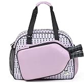 Boulder Bee Pickleball Tote Bag for Women with Paddle Holder | Fits 2 paddles. 2 side pockets for water bottle. Lightweight. Vintage floral patterns. Perfect gym &amp; court bag.