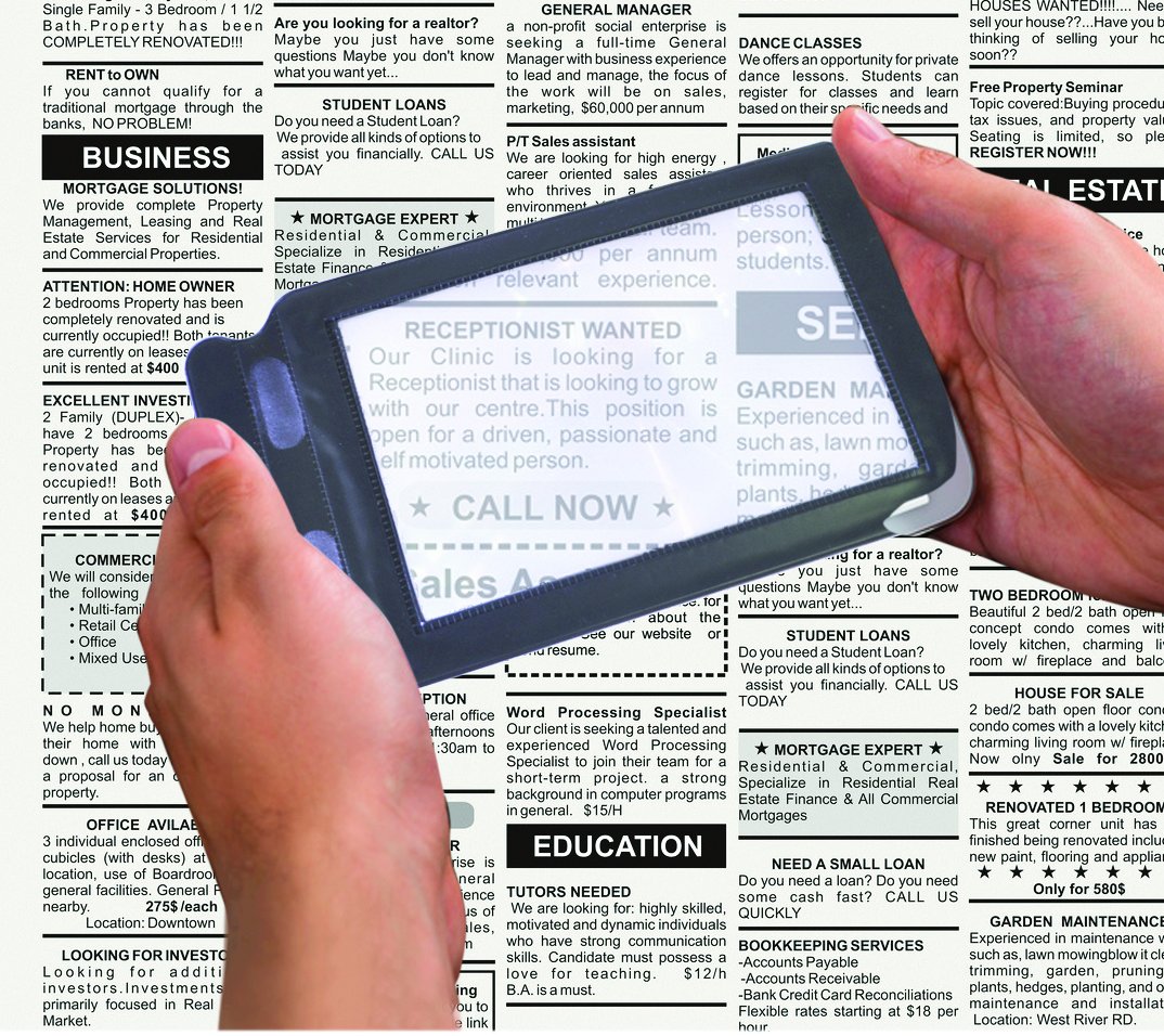 Aidapt Large Area Easy Hold Flat Sheet Magnifier with 2X Magnification and 245x150mm Viewing Area for Reading Small Print Aid