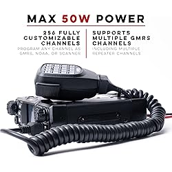 BTECH GMRS-50V2 50W 256 Fully Customizable Channels