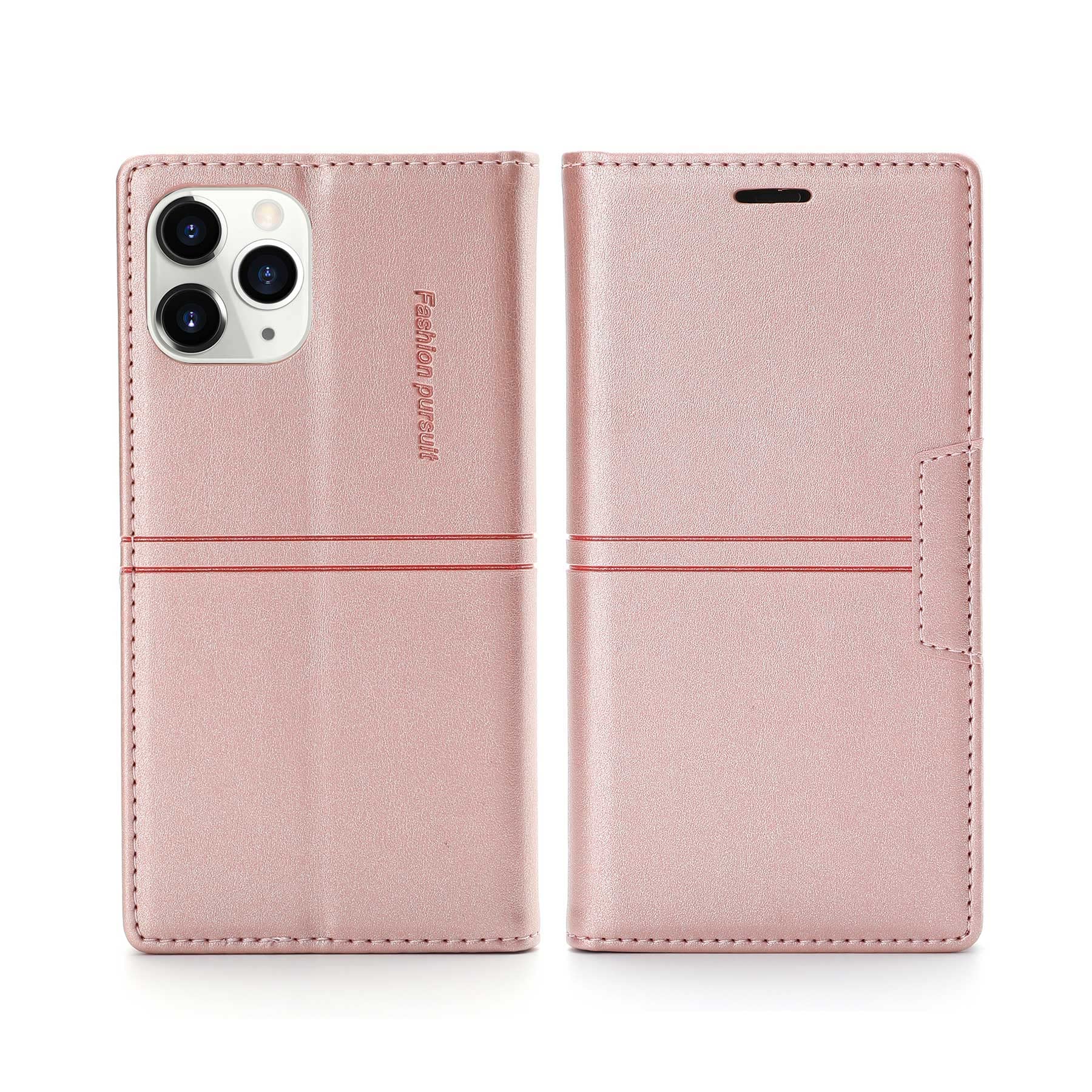 ZCDAYE Case for iPhone 13 Pro Max Wallet Case Premium PU Leather Folio Flip Cover [Card Holder] [Soft TPU Shell] [Kickstand Function] Shockproof Folding Case for iPhone 13 Pro Max (6.7 inch)-Rose Gold