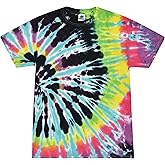 Colortone Womens/Ladies Rainbow Tie-Dye Short Sleeve Heavyweight T-Shirt
