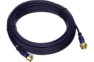C2G 27229 Velocity Mini-Coax F-Type Cable, Blue (25 Feet, 7.62 Meters)