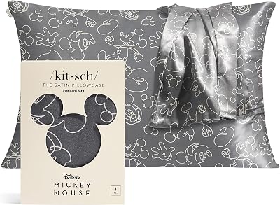 Kitsch Minnie Mickey Satin Pillowcase with Zipper Standard Size
