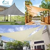 swift Sun Shade Sail 2m x 3m Water-Resistant PES Polyester Grey view 7
