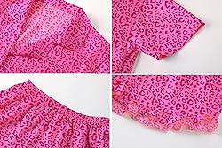 Umeyda Girls Satin Silky Collar V Neck Ruffle Short