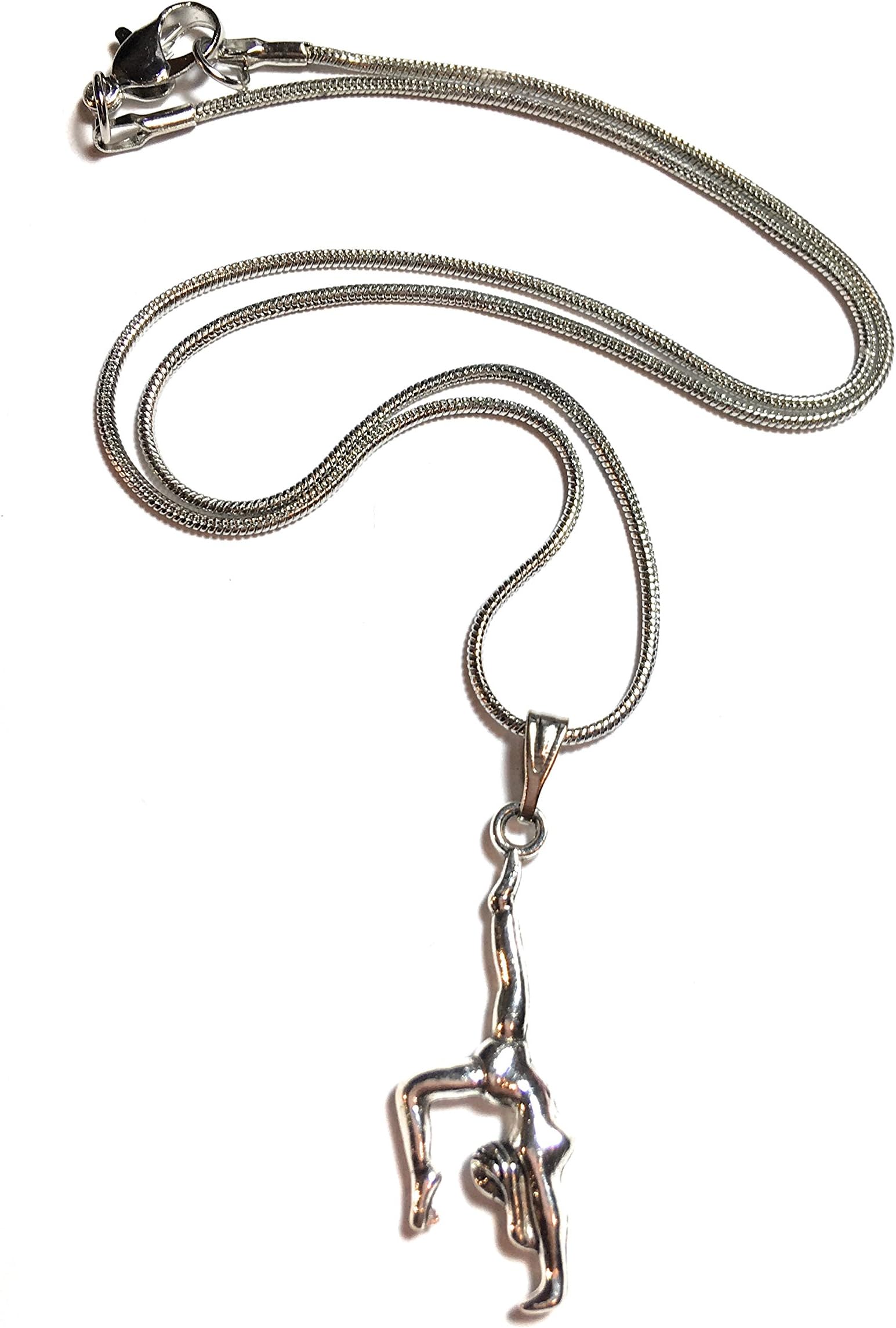 FizzyButton Gifts Gymnast Charm Necklace in Gift Box, Gymnastics Gift